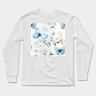 Butterflies Watercolor 16 - Spring Azure Long Sleeve T-Shirt